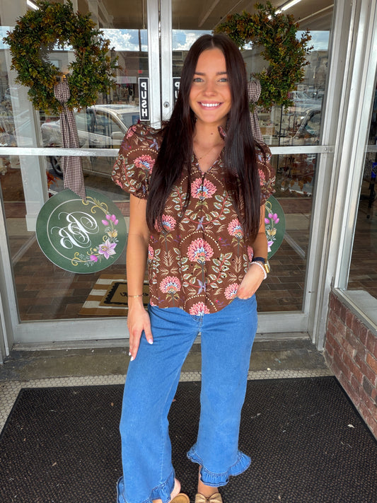 Chocolate Meadow Muse Blouse