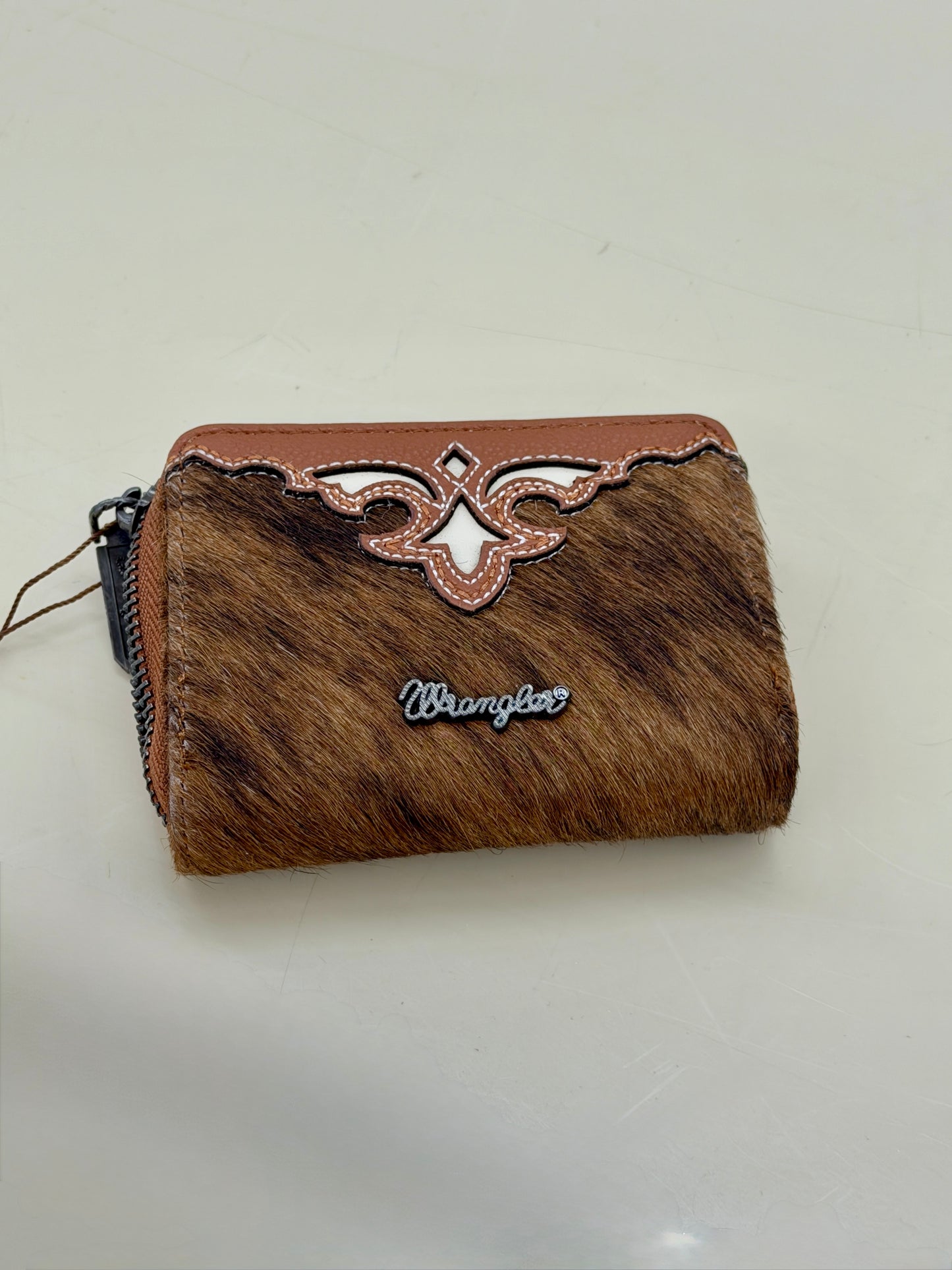 Wrangler Cow Fur Wallet BROWN