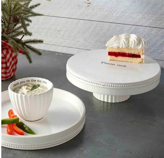 The Porch Mud Pie Circa Reversible Cake Plate