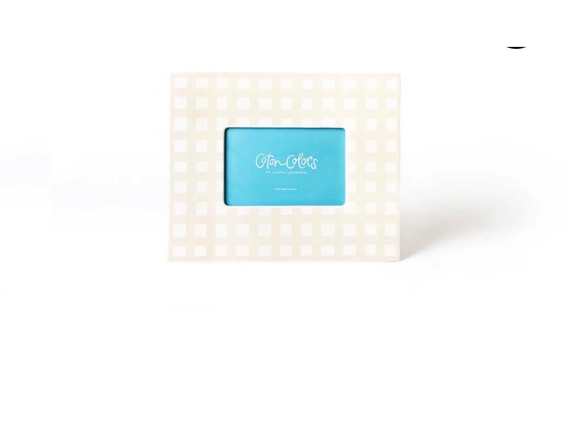 The Porch Coton Colors Ecru Gingham Picture Frame
