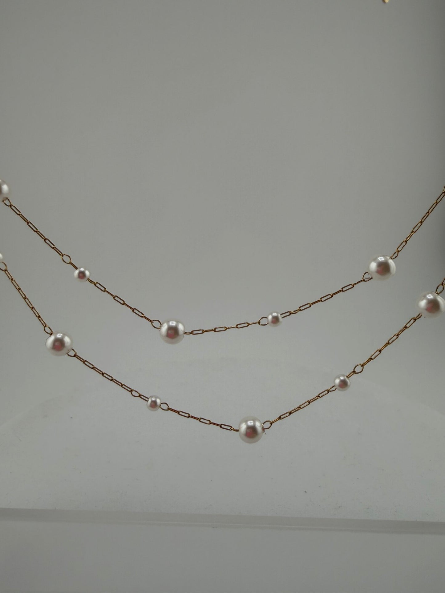 Haute Mess Double Strand Pearl Choker