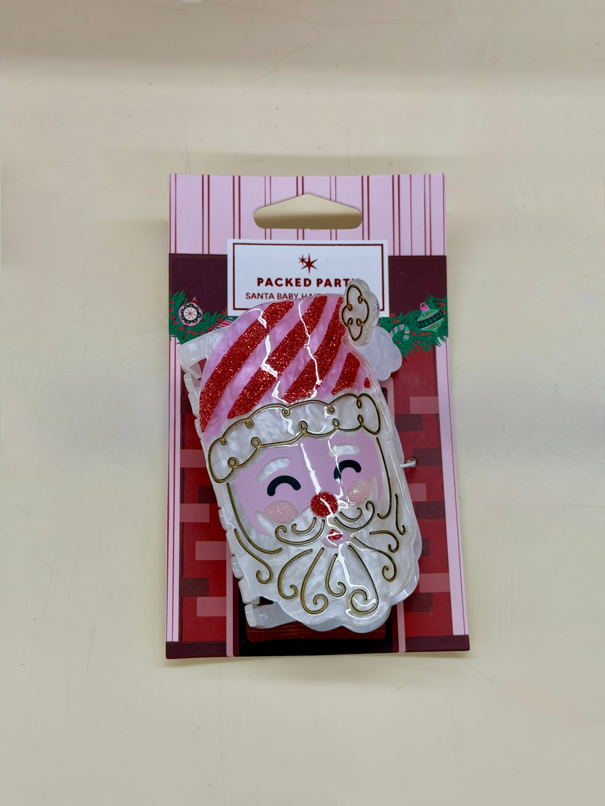 Packed Party Santa Baby Hair Claw Clip
