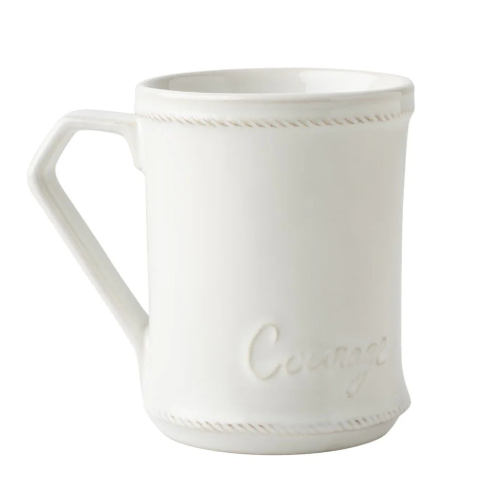 Juliska Berry & Thread Whitewash Cupful of Courage Mug