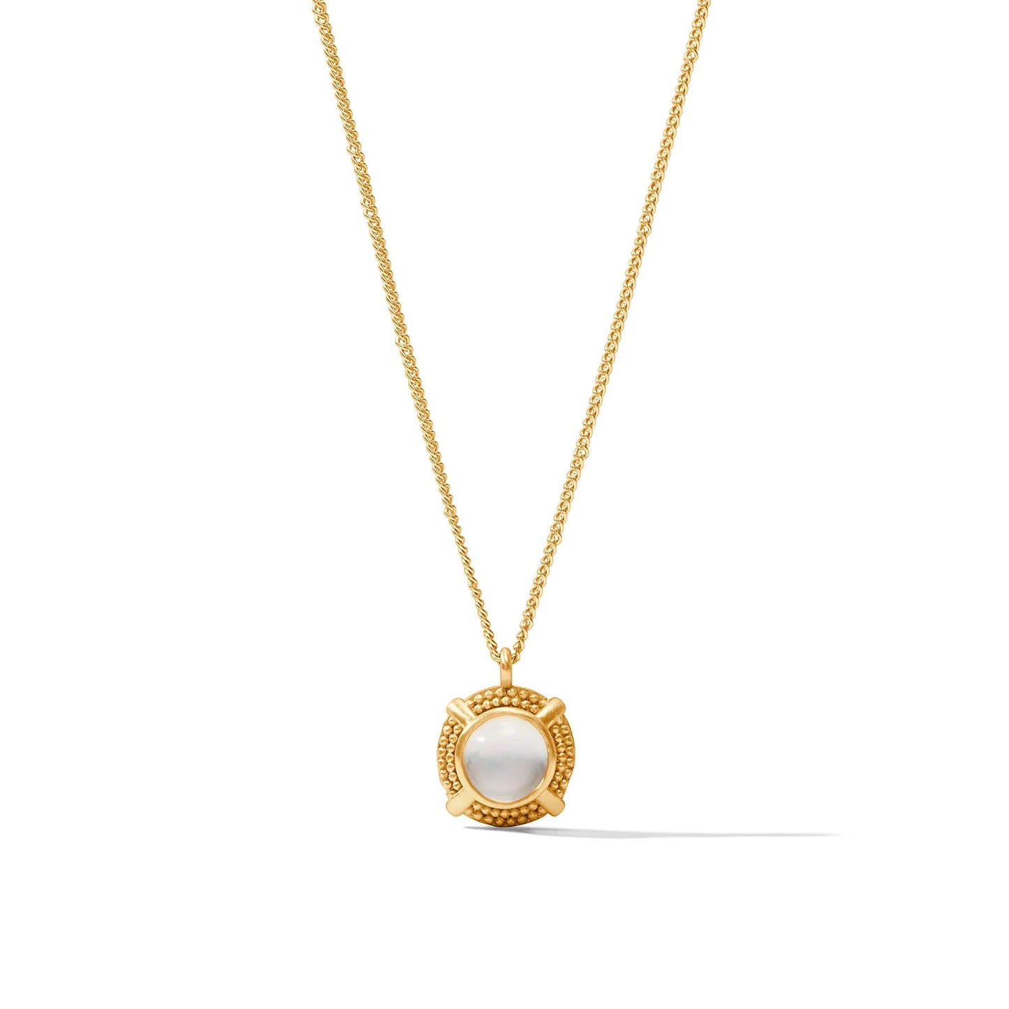 Julie Vos Cabochon Solitaire Necklace- Gold