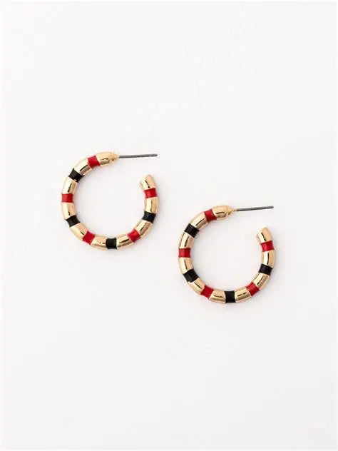 Michelle Mcdowell Nellie Earrings Crimson + Black