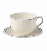 Gien Filet Bleu Jumbo Cup and Saucer