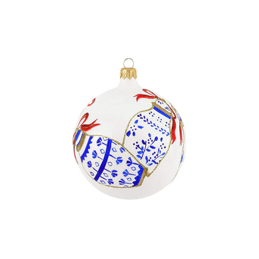 Vietri Blue and White Ginger Jars Ornament