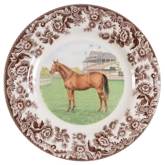 Spode Woodland Thoroughbred Horse Salad Plate