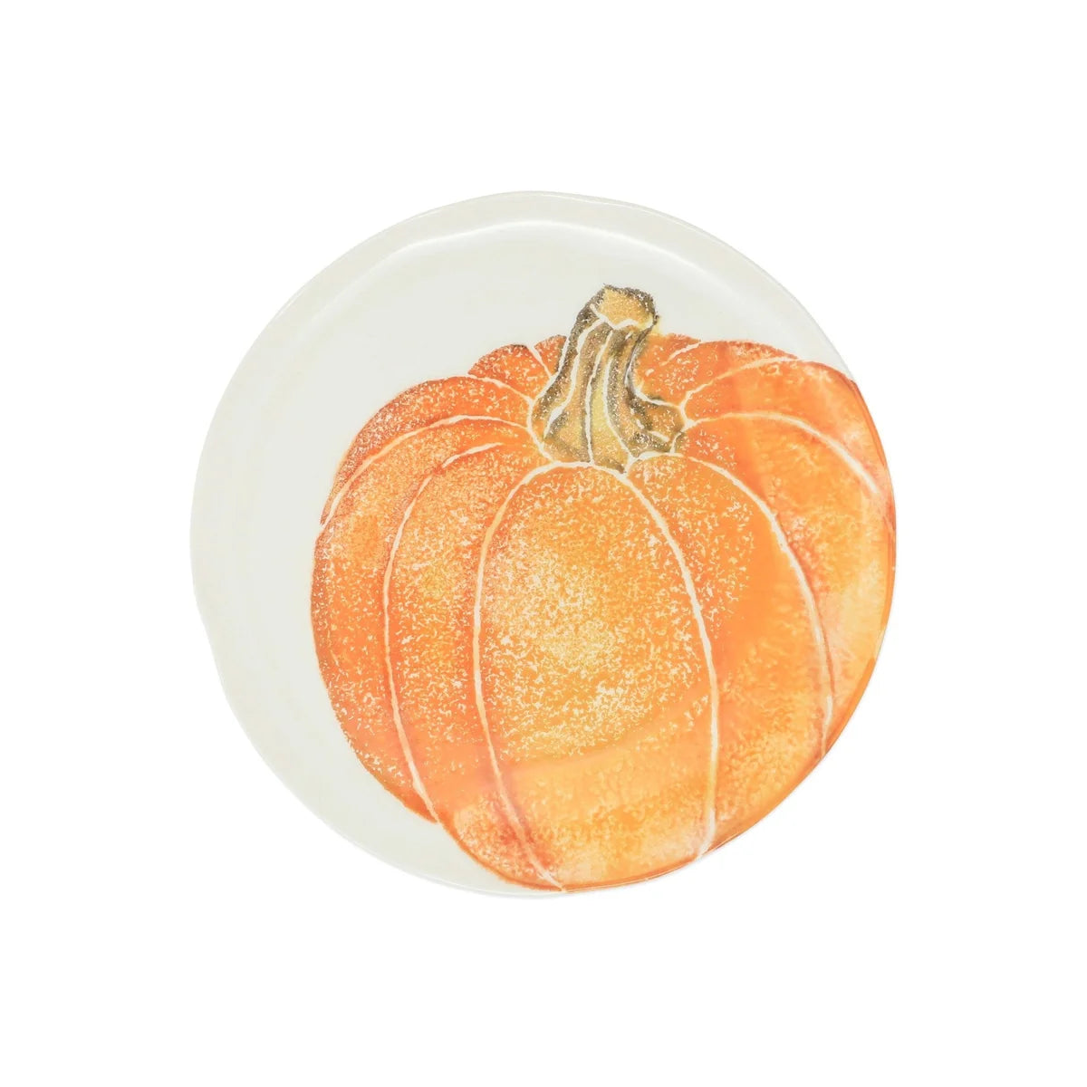 Vietri Pumpkins Salad Plate- Orange Medium Pumpkin