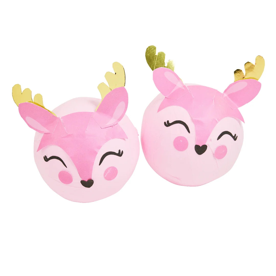 Packed Party Pink Reindeer Holiday Surprise Balls (4 count)