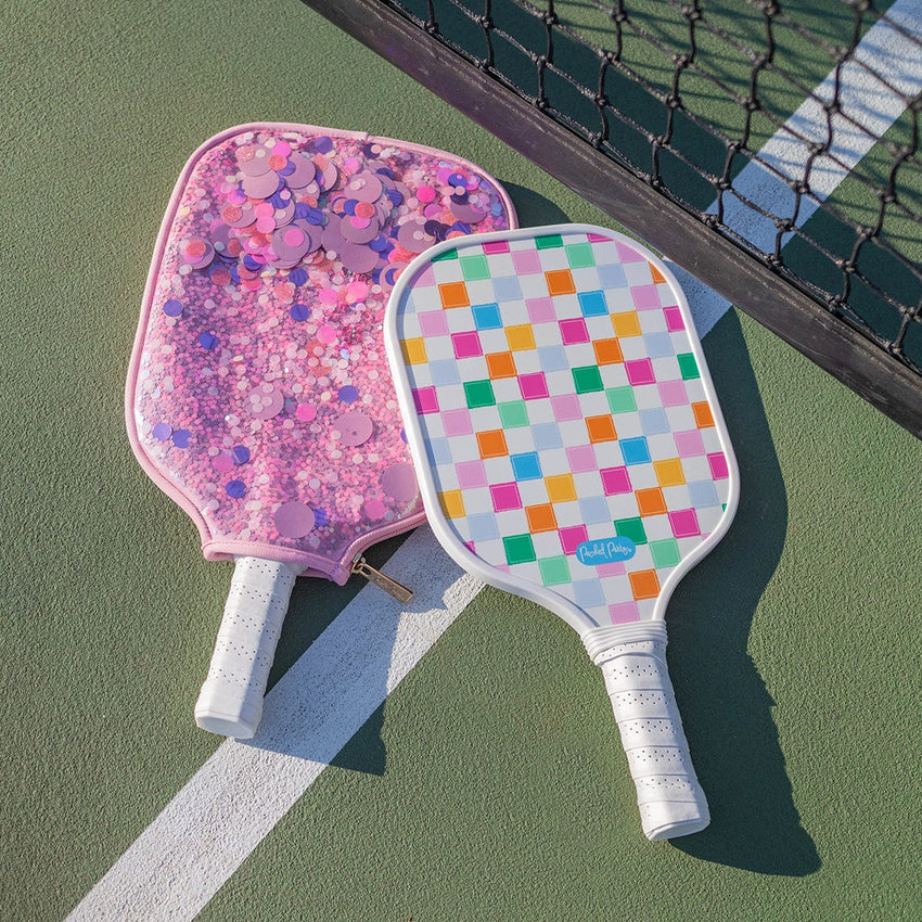 Packed Party Pickleball Paddle and Confetti-Filled Cover Set