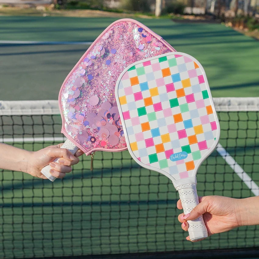 Packed Party Pickleball Paddle and Confetti-Filled Cover Set