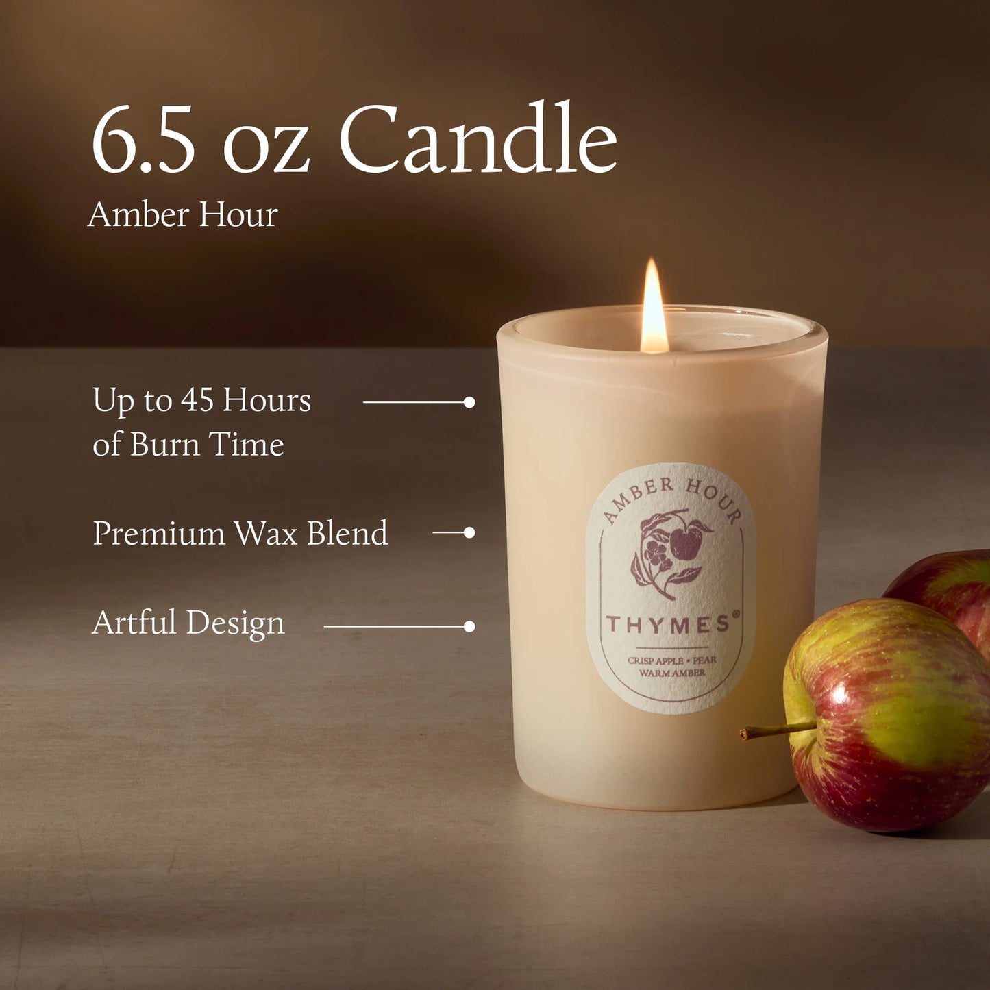Thymes Amber Hour 6.5 oz Poured Candle