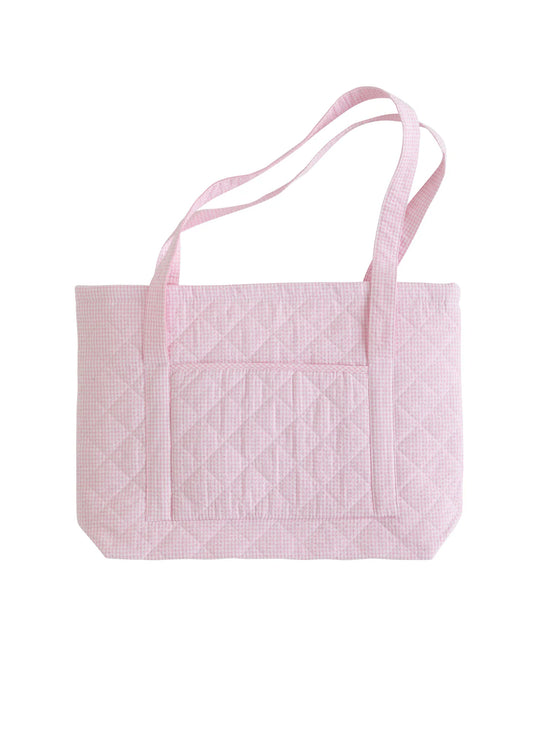 Little English Pink Quilted Tote Bag