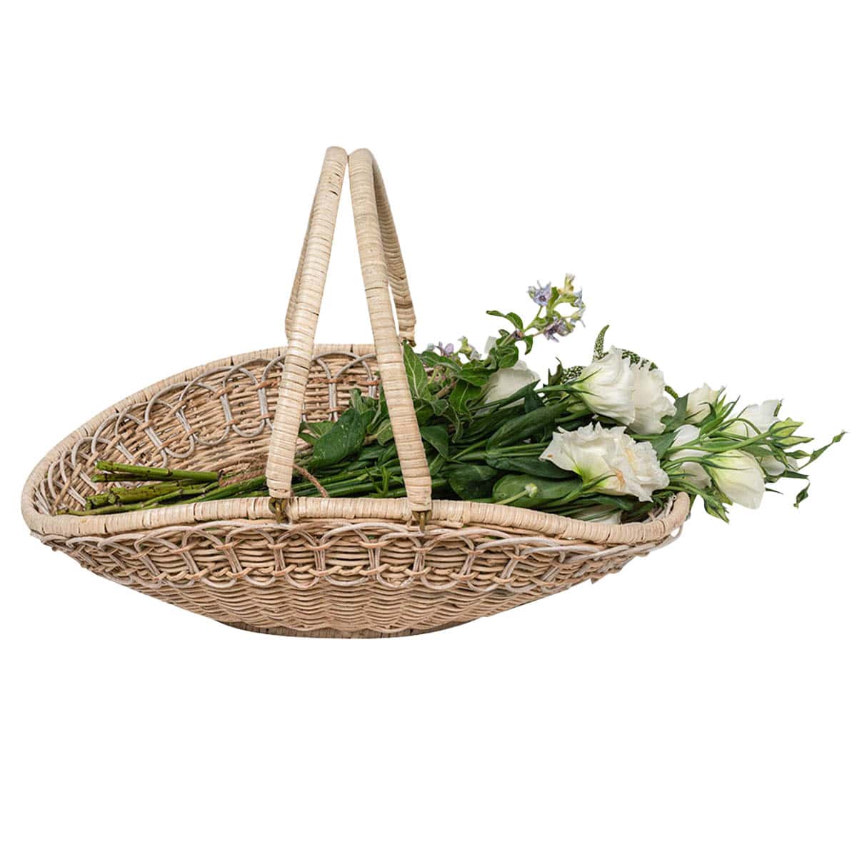 Juliska Provence Rattan Gathering Basket- Whitewash