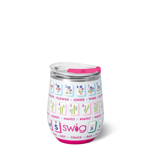 Swig Mahjong Tiles Stemless Wine Cup 12oz