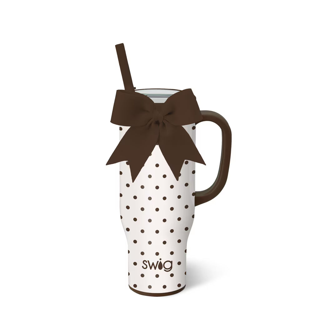 Swig Mocha Dots Mega Mug 30oz