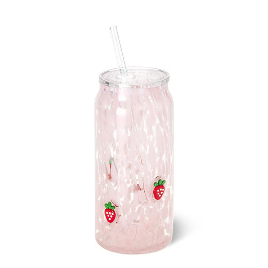Swig Strawberry Shortcake Charm Glass 23oz