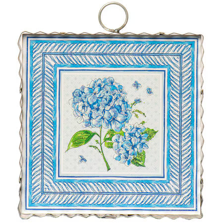 The Porch Round Top Beck's Blue Hydrangea Mini Art