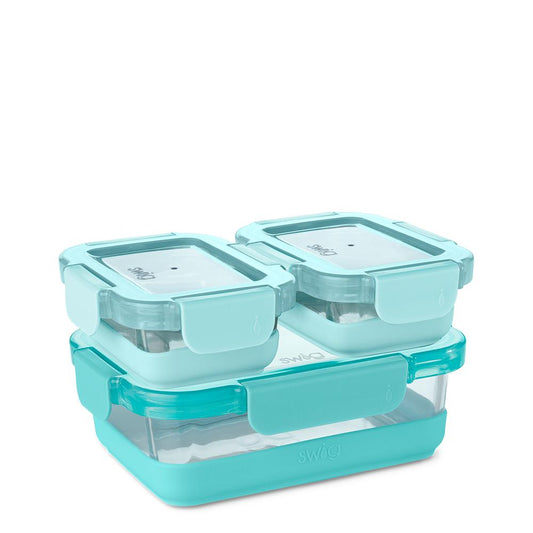 Swig Aqua 3pc Glass Food Storage Set (Medium)