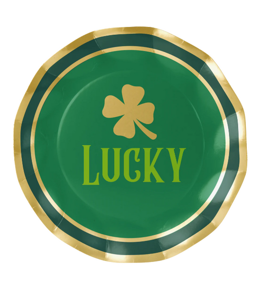 Sophistiplate Lucky Saint Patrick's Day Dinner Plates 8 Count