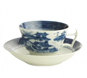 Mottahedeh Blue Canton Teacup and Saucer