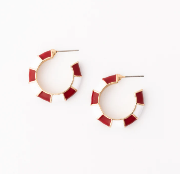 Michelle Mcdowell Ashlynn Earrings- Red and White