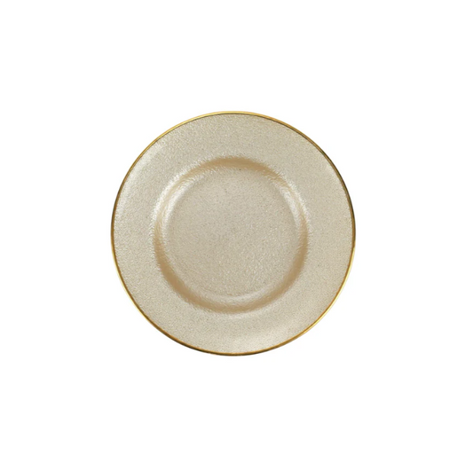 Vietri Metallic Glass Salad Plate