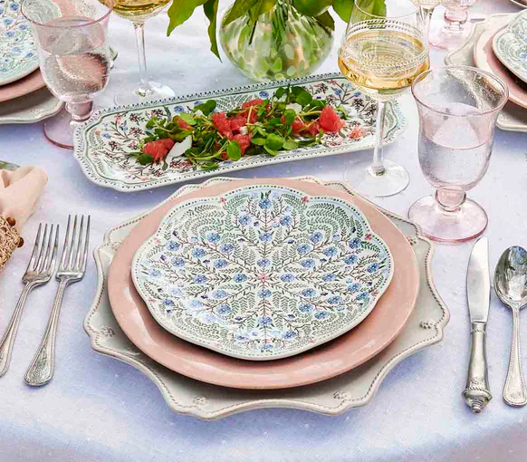 Juliska Villa Seville Scalloped Dessert/Salad Plate- Chambray