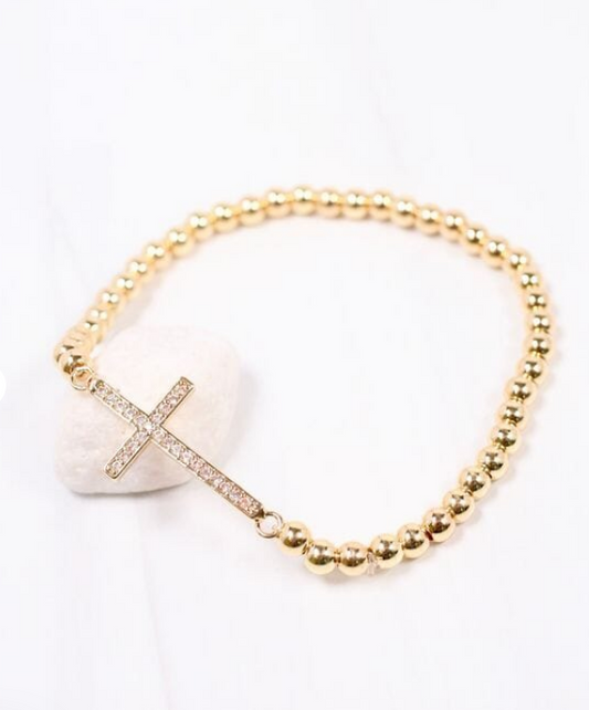 Caroline Hill Rothman CZ Cross Bracelet