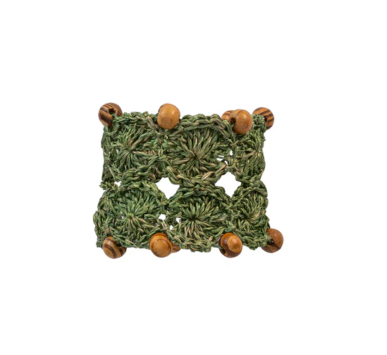 Juliska Macrame Green Napkin Ring