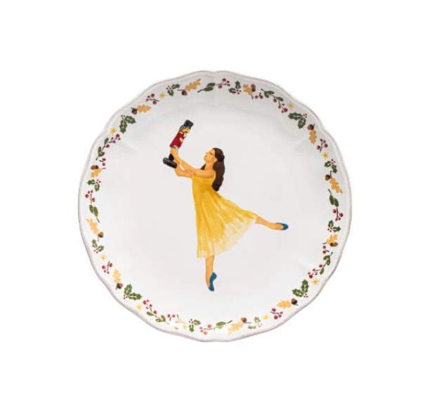 Casafina The Nutcracker Salad Plate- Clara and the Nutcracker