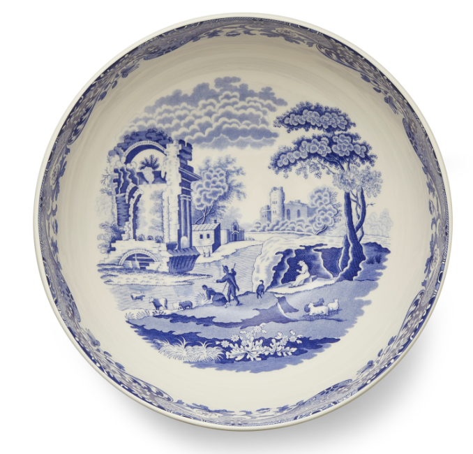 Spode Blue Italian Deep Round Bowl