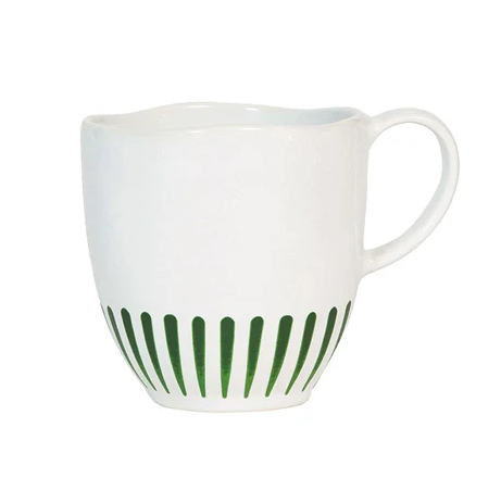 Juliska Sitio Stripe Mug- Basil