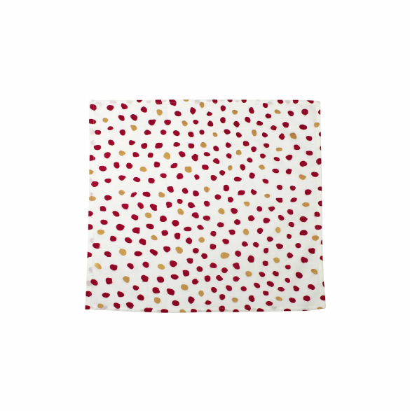 Vietri Bohemian Linens Dot Red/Gold Napkin