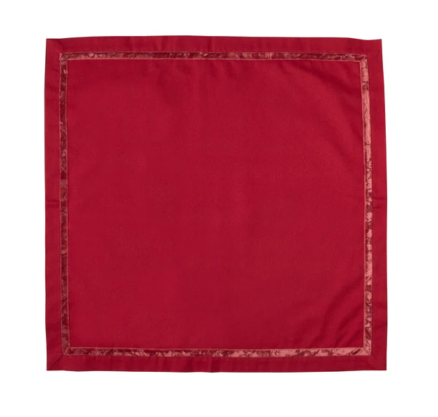 Juliska Velvet Trim Napkin - Ruby