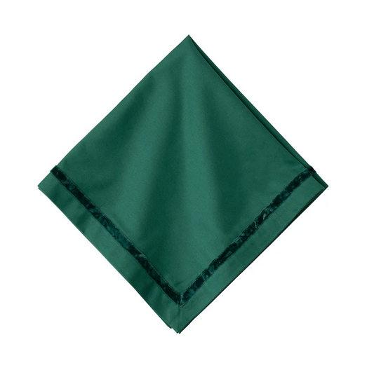 Juliska Velvet Trim Napkin - Evergreen