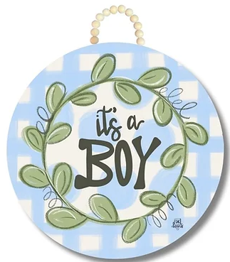 DK Designs "It's a Boy" Baby Door Hanger & Introducing Sign