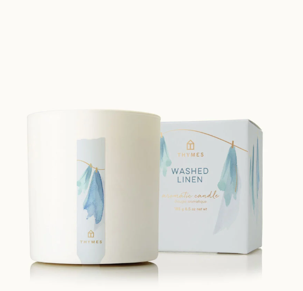 Thymes Washed Linen Poured Candle 8oz