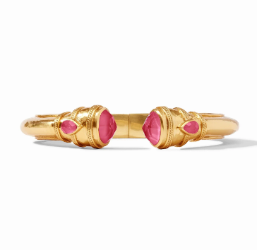 Julie Vos Cannes Demi Cuff - Gold- Iridescent Raspberry