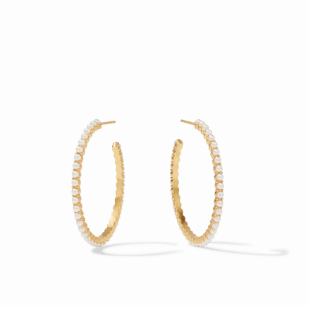 Julie Vos Juliet Hoop Gold Pearl