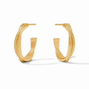 Julie Vos Cheval Twist Hoop- Gold- S