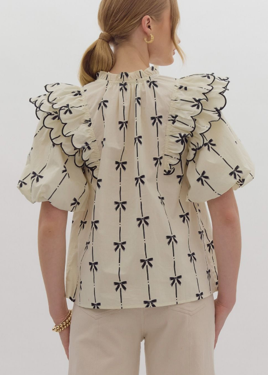 Bowtiful Print Blouse