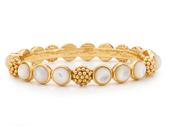 Capucine De Wulf Berry Gem Hinged Bangle - MOP