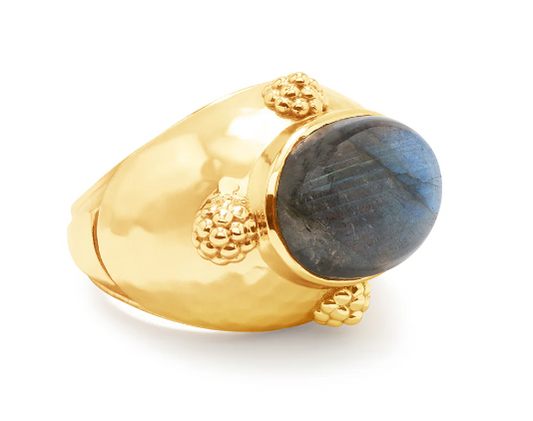 Capucine De Wulf Cleopatra Oval Ring - Gold/Blue Labradorite