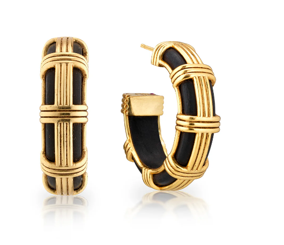 Capucine De Wulf Gaia Cage Hoop Earrings - Ebony