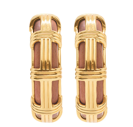 Capucine De Wulf Gaia Cage Hoop Earrings - Teak