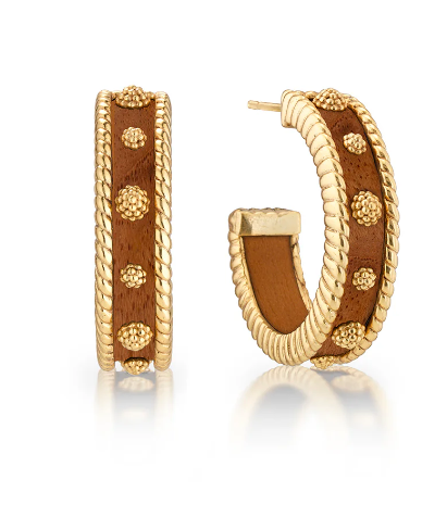 Capcuine De Wulf Berry Medium Hoop Earrings - Teak