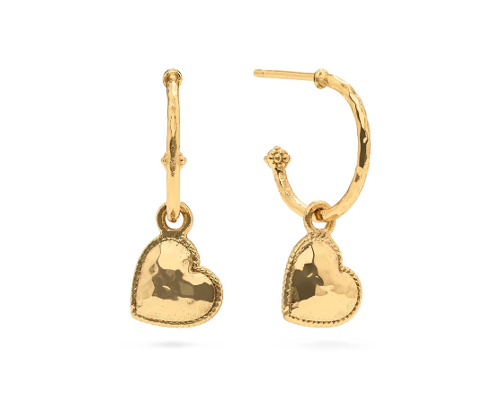 Capucine De WulfLove Hoop Earrings with Heart Charm - Gold