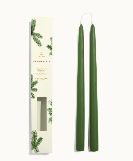 Thymes Frasier Fir 12'' Taper Candle Set